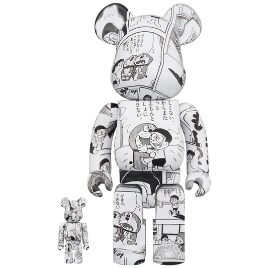 BE@RBRICK 哆啦A梦漫画版。 100% 和 400%