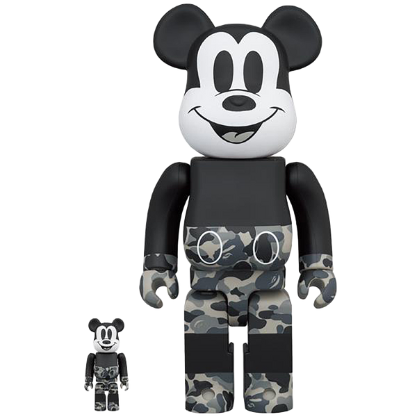 その他 BAPE MICKEY MOUSE VCD MONOTONE Ver. BE@RBRICK BAPE(R) MICKEY MOUSE MONOTONE Ver. 100％ & 400