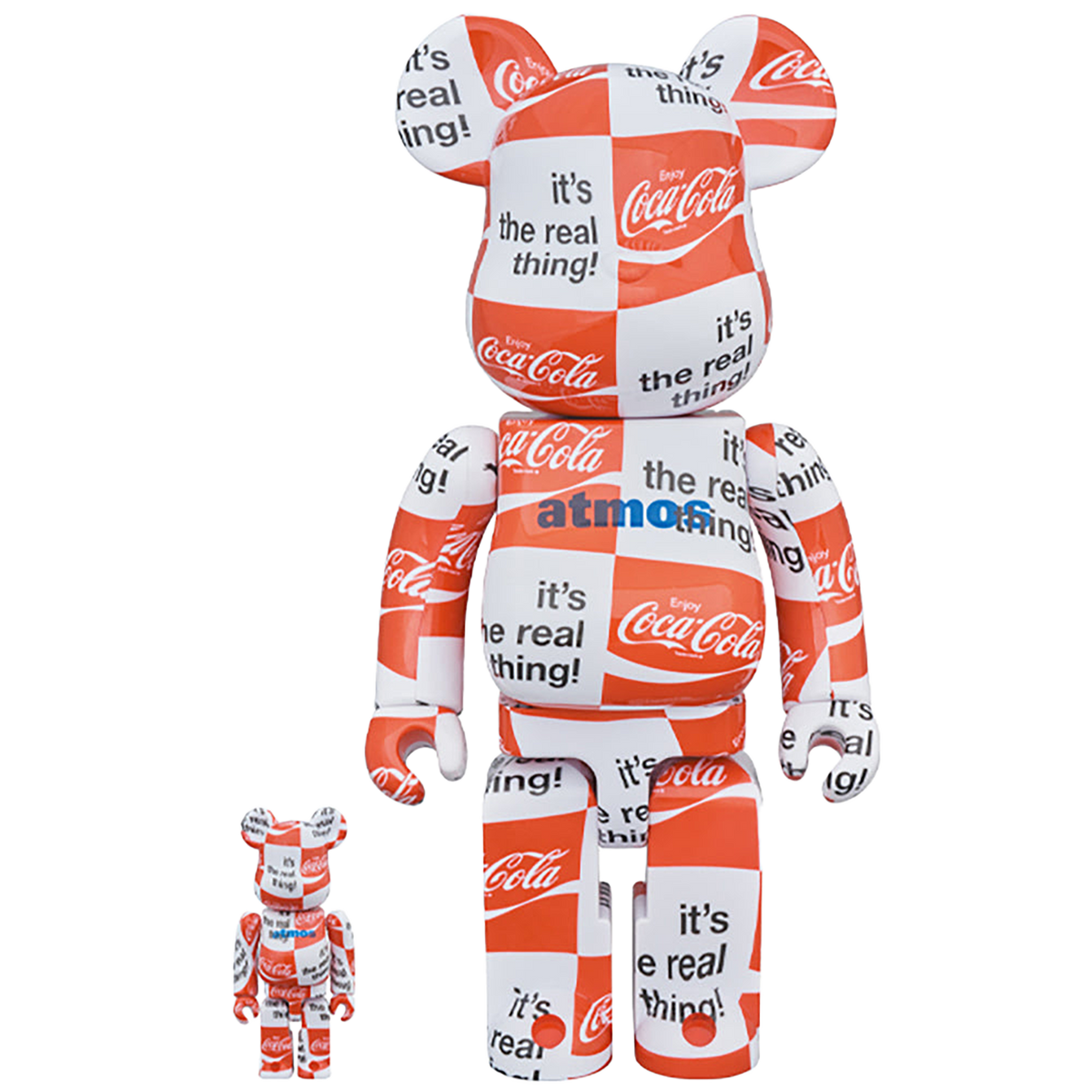 BE@RBRICK atmos × Coca-Cola 100％ & 400％ CHECKERBOARD