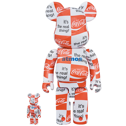 BE@RBRICK atmos × Coca-Cola 100％ & 400％ CHECKERBOARD