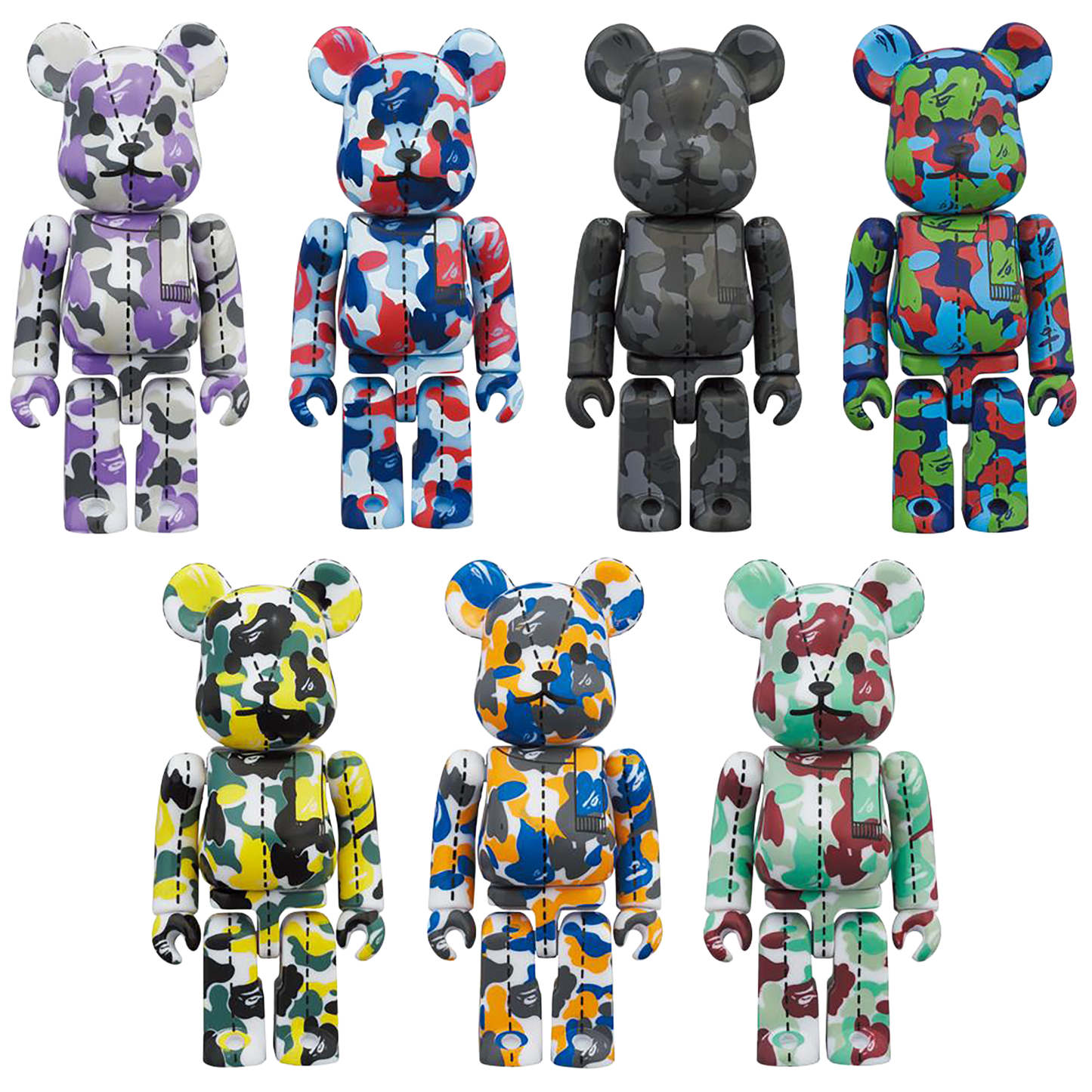 A BATHING APE(R) 28TH ANNIVERSARY BE@RBRICK BAPE CAMO #1