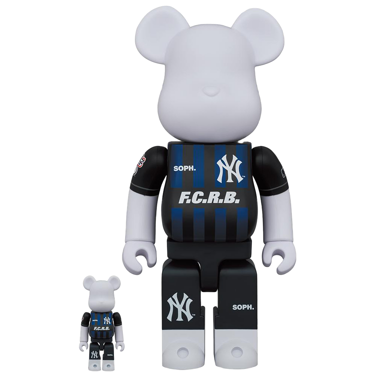 BE@RBRICK F.C.R.B. × MLB 100％ & 400％ (NEW YORK YANKEES)