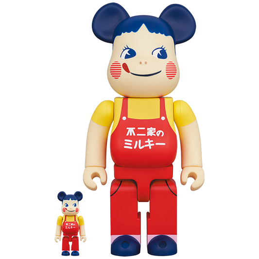 BE@RBRICK ホーロー看板 ペコちゃん 100％ & 400％