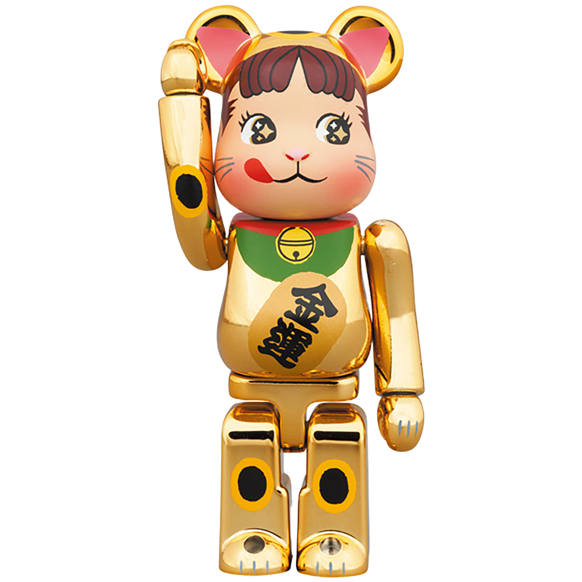 BE@RBRICK 招き猫 ペコちゃん 金運 金メッキ 100％ & 400％