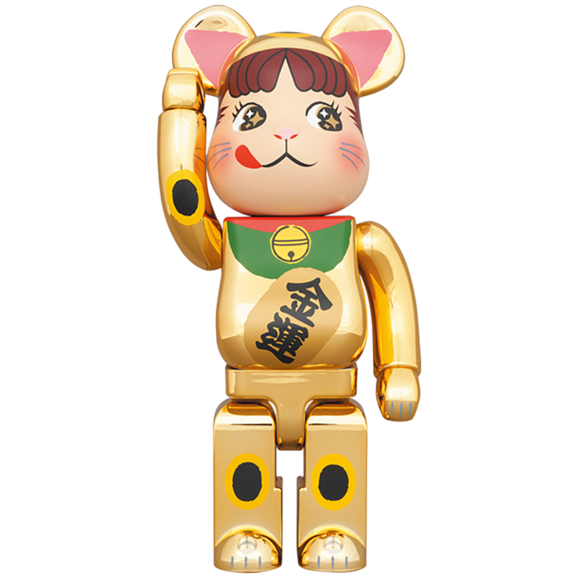 BE@RBRICK 招き猫 ペコちゃん 金運 金メッキ 100％ & 400％