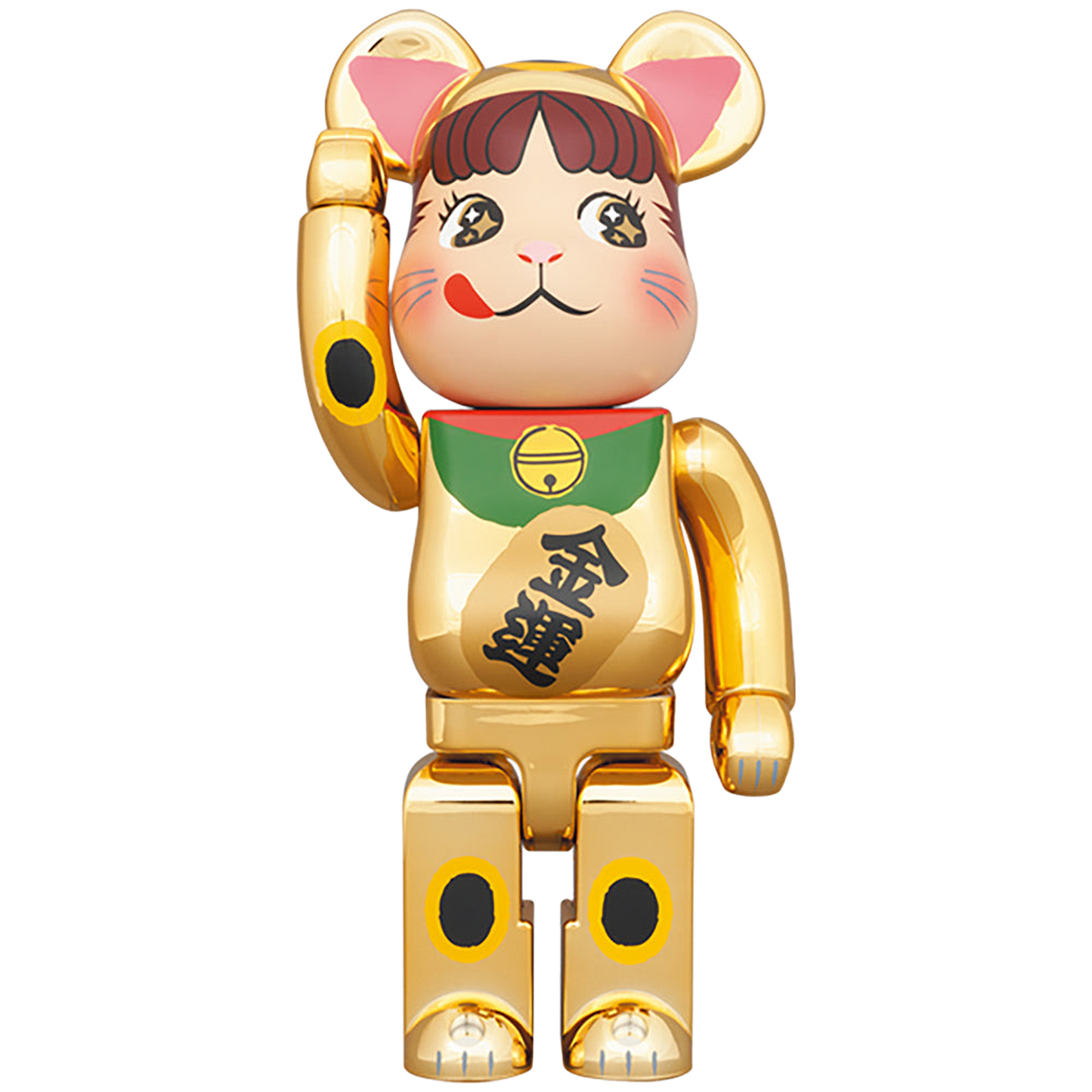 BE@RBRICK 招き猫 ペコちゃん 金運 金メッキ 100％ & 400％