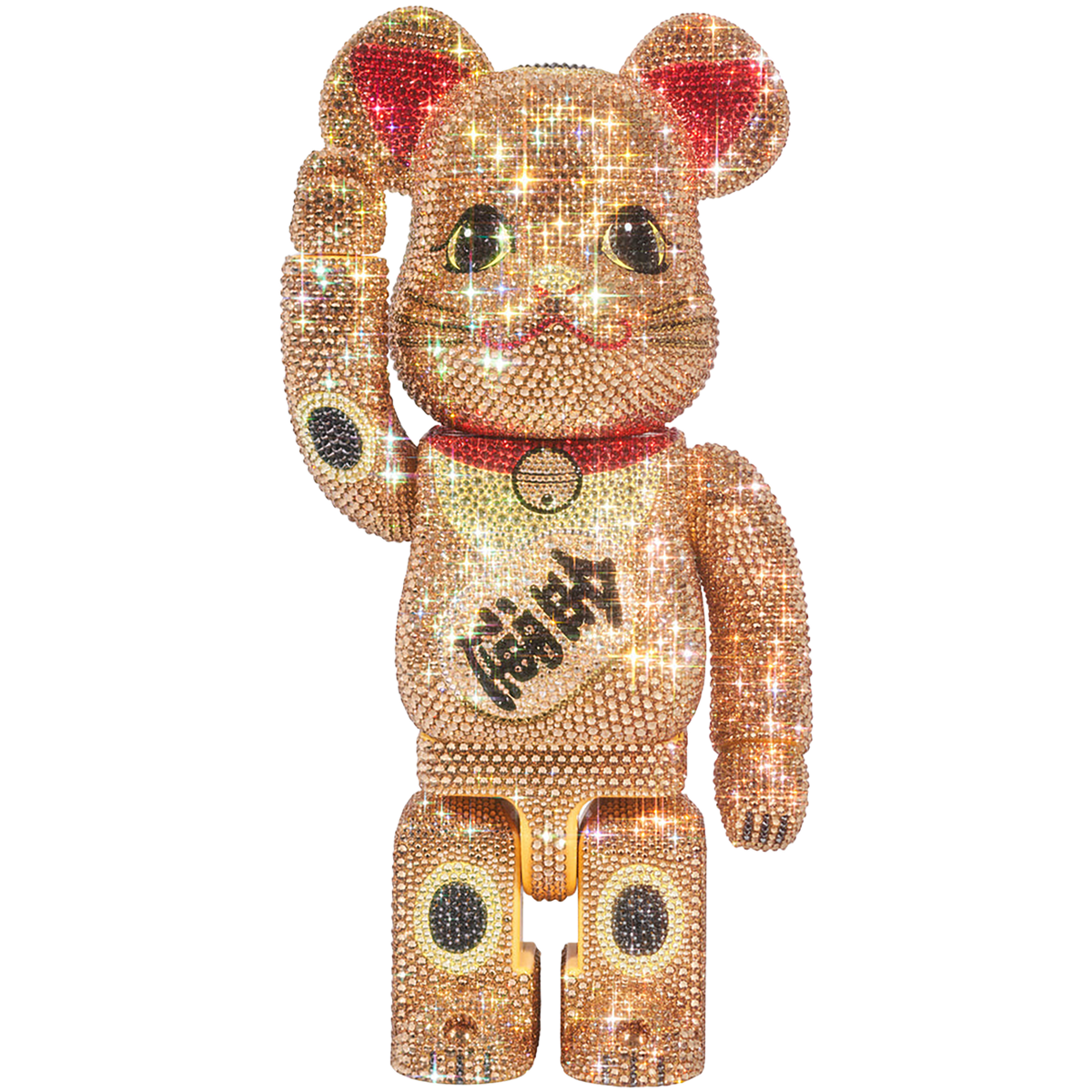限定BE@RBRICK 招き猫 金運 金メッキ四400％ウインク千両メタリック BE@RBRICK CRYSTAL DECORATE 招き猫 金 金運 400％ | MEDICOM TOY