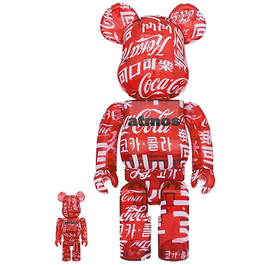 BE@RBRICK atmos × 可口可乐透明红 100% & 400%