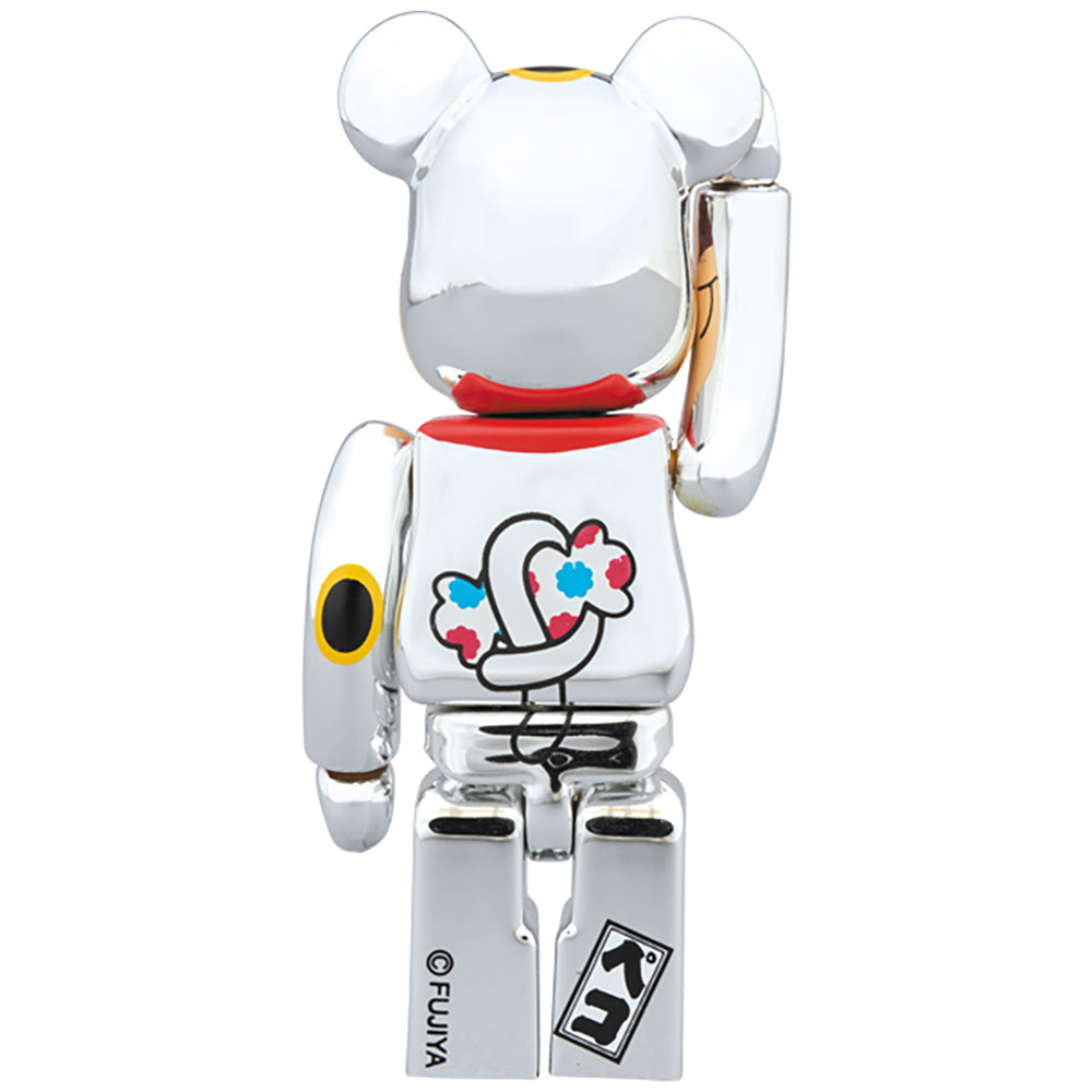 BE@RBRICK 招き猫 ペコちゃん 銀メッキ 100％ & 400％_2