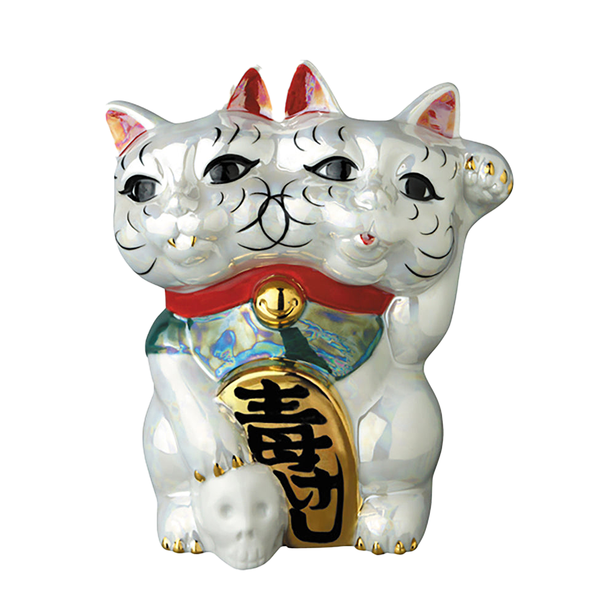 魔よけ猫（ちみどろ齋いづも作)(パール）