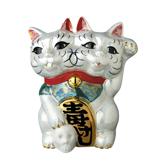 魔よけ猫（ちみどろ齋いづも作)(パール）