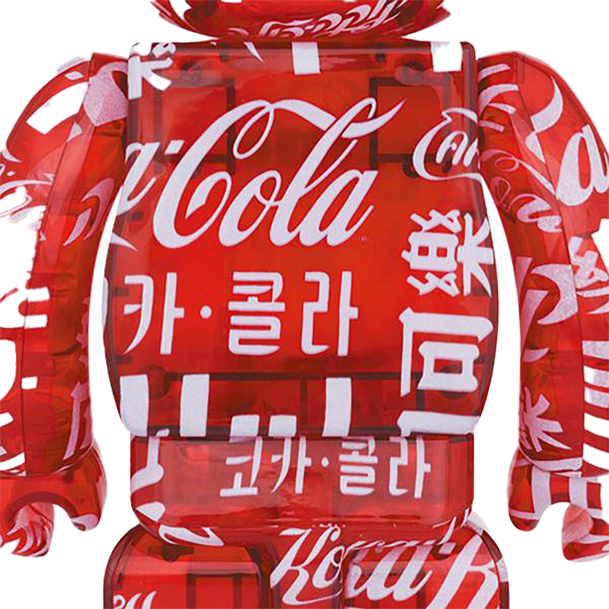 BE@RBRICK atmos × Coca-Cola CLEAR RED 100％ & 400％