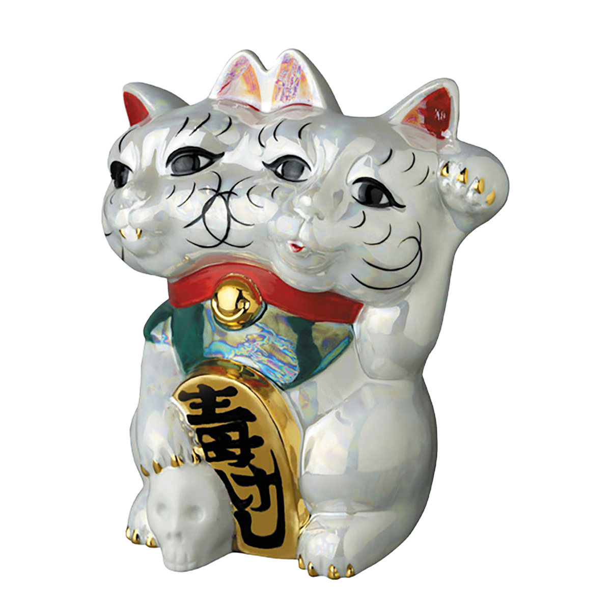 魔よけ猫（ちみどろ齋いづも作)(パール）