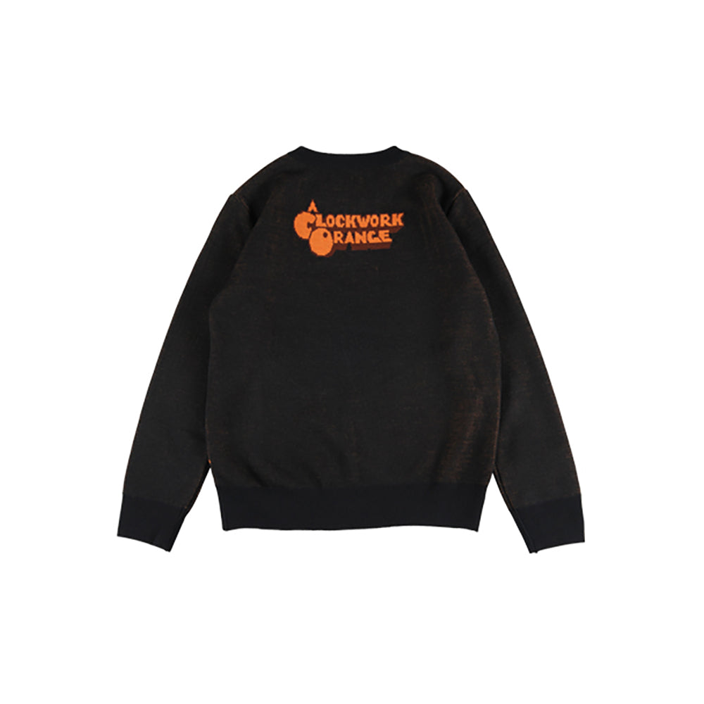 KNIT GANG COUNCIL "A CLOCKWORK ORANGE" CREW NECK SWEATER "ALEX" BLACK／ORANGE_2
