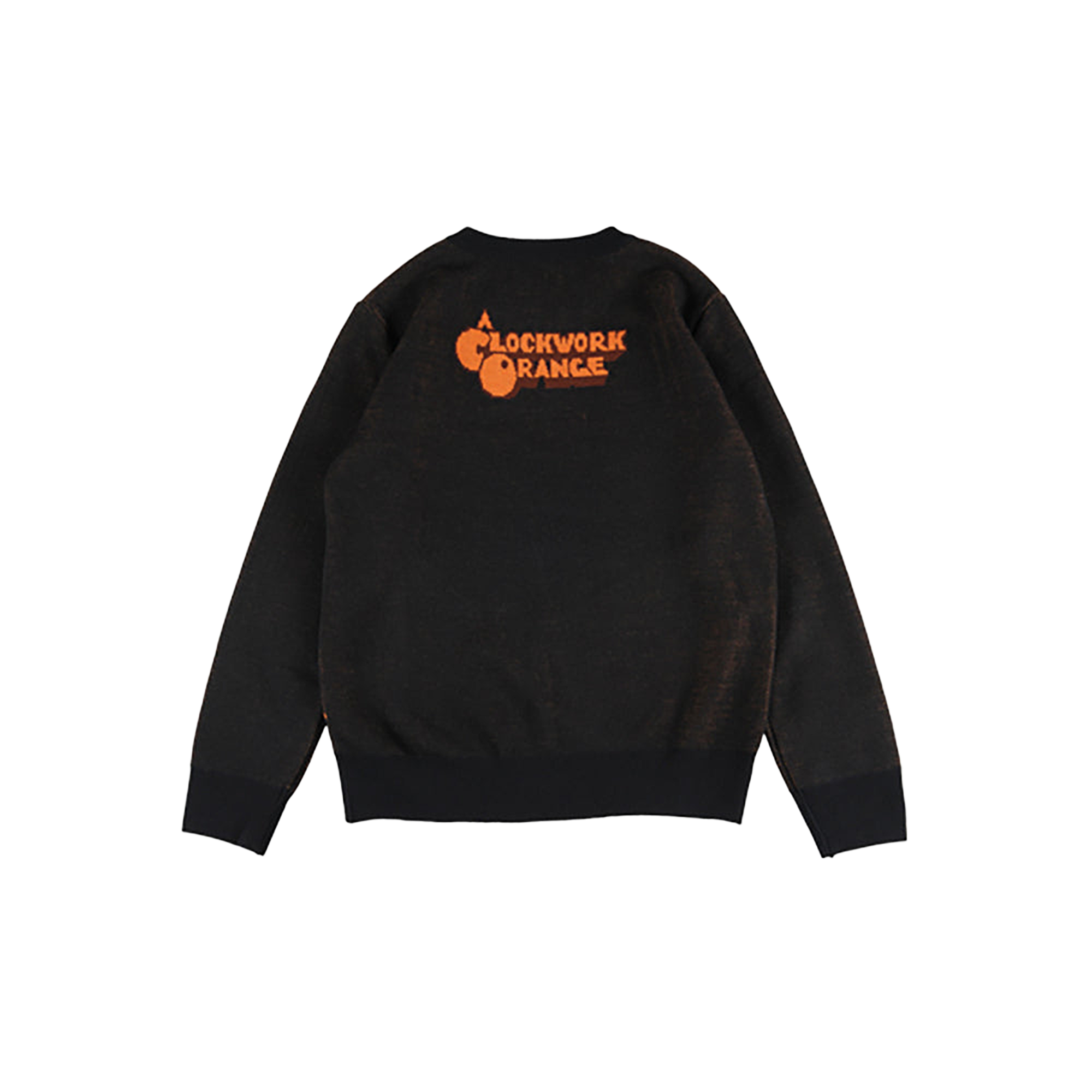 KNIT GANG COUNCIL "A CLOCKWORK ORANGE" CREW NECK SWEATER "ALEX" BLACK／ORANGE