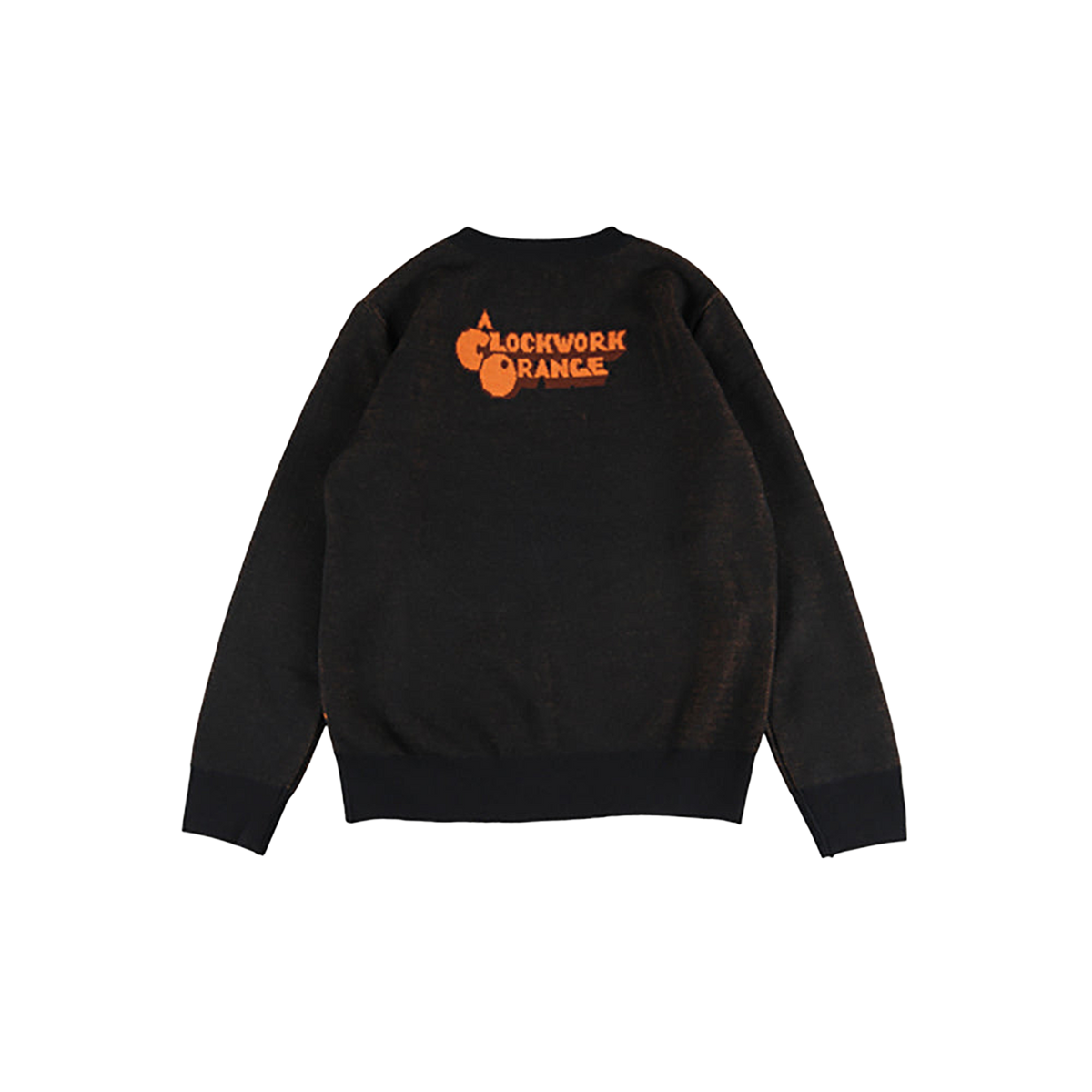 KNIT GANG COUNCIL "A CLOCKWORK ORANGE" CREW NECK SWEATER "ALEX" BLACK／ORANGE