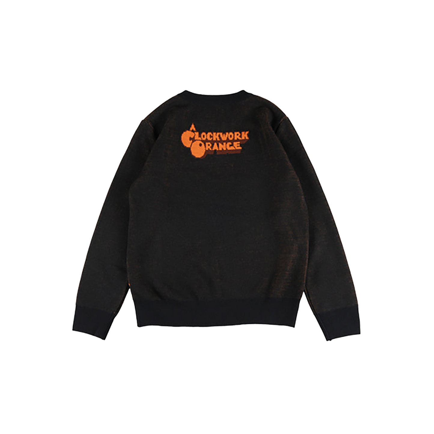 KNIT GANG COUNCIL "A CLOCKWORK ORANGE" CREW NECK SWEATER "ALEX" BLACK／ORANGE