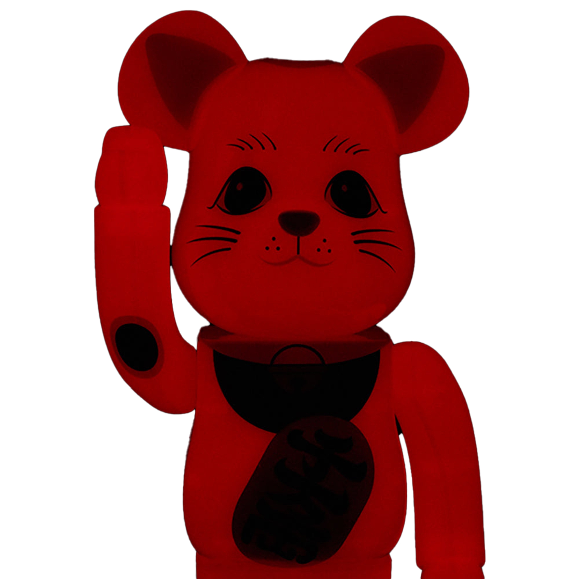 BE@RBRICK 招き猫 赤蓄光 400％