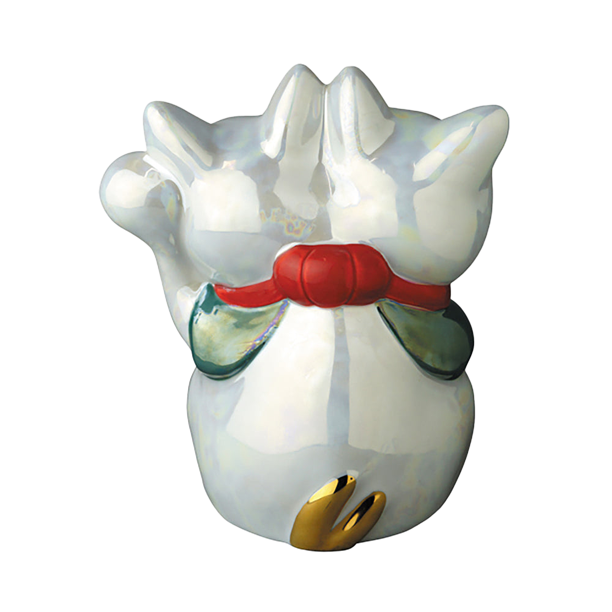 魔よけ猫（ちみどろ齋いづも作)(パール）