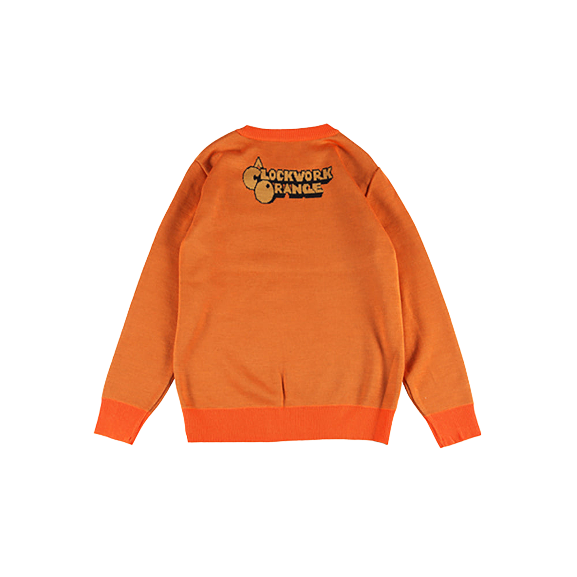 KNIT GANG COUNCIL "A CLOCKWORK ORANGE" CREW NECK SWEATER "ALEX" BLACK／ORANGE