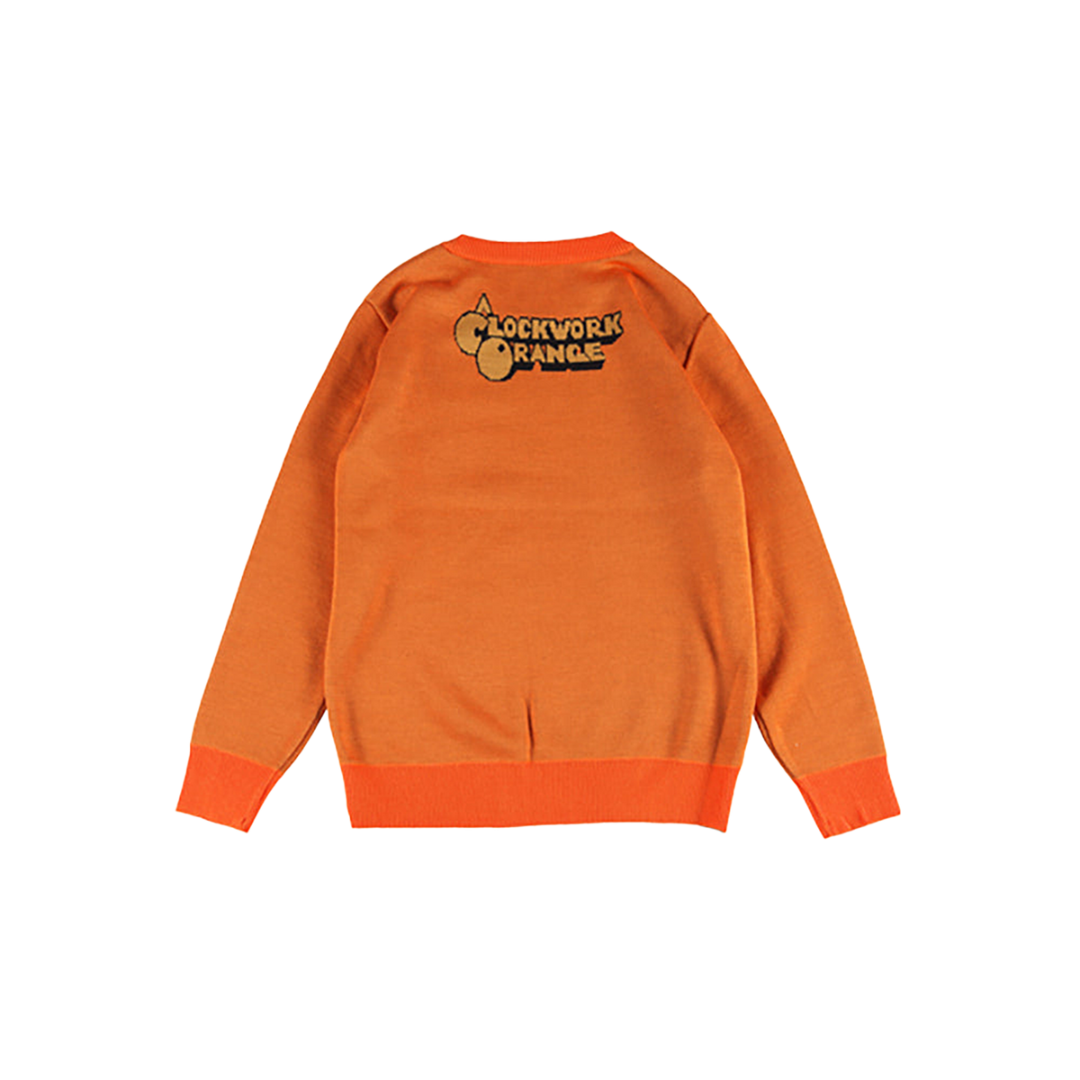 KNIT GANG COUNCIL "A CLOCKWORK ORANGE" CREW NECK SWEATER "ALEX" BLACK／ORANGE