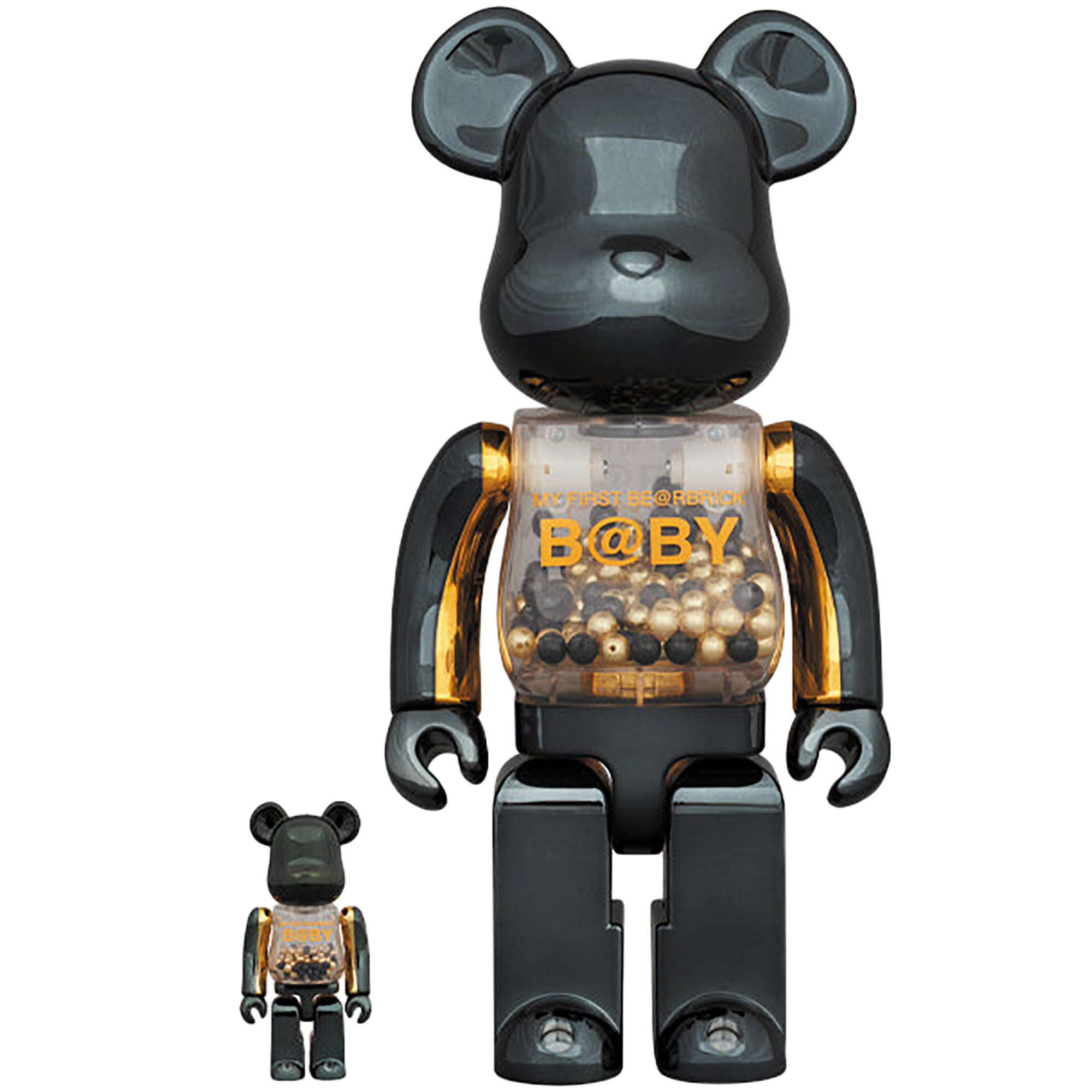 MY FIRST BE@RBRICK INNERSECT BLACK & GOLD Ver. 100% & 400%