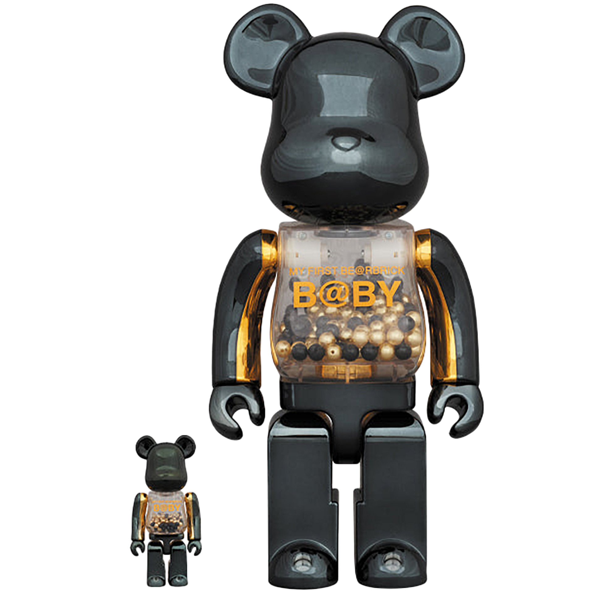 MY FIRST BE@RBRICK INNERSECT BLACK & GOLD Ver.100％ & 400