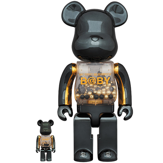 MY FIRST BE@RBRICK INNERSECT BLACK & GOLD Ver. 100% & 400%