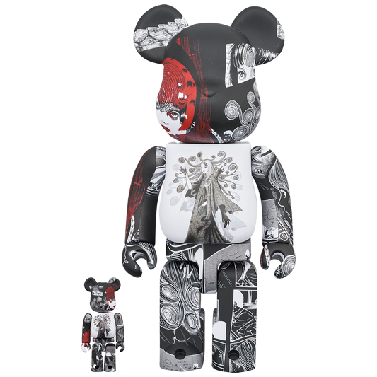 BE@RBRICK S'YTE × 伊藤润二 漩涡 100% & 400%