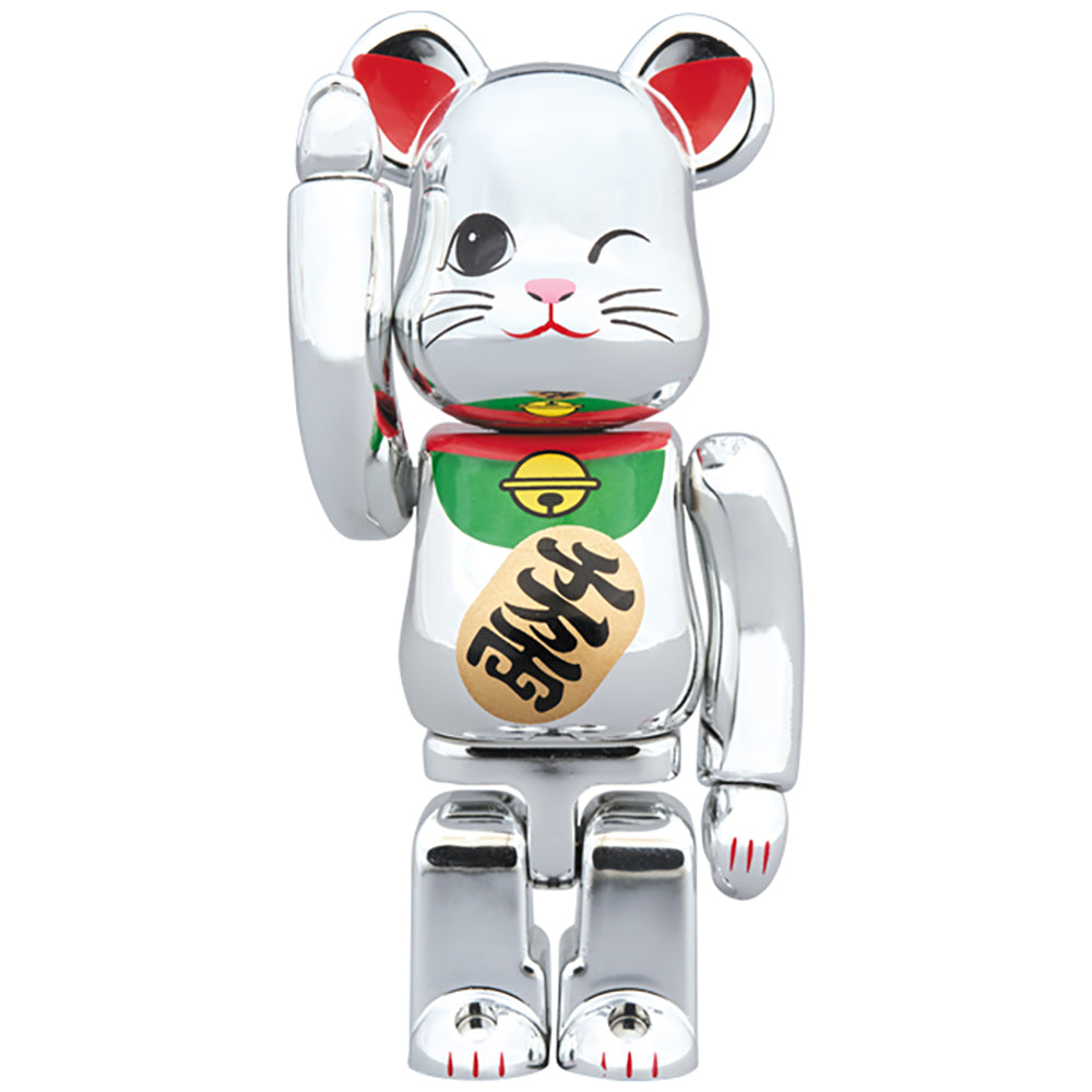 BE@RBRICK 招き猫 銀メッキ四 100％_0