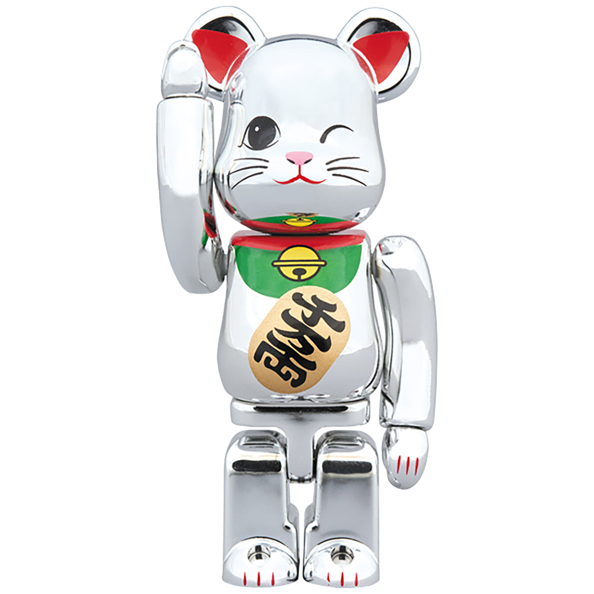 BE@RBRICK 招き猫 銀メッキ四 100％