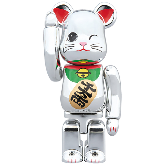 BE@RBRICK 招き猫 銀メッキ四 100％