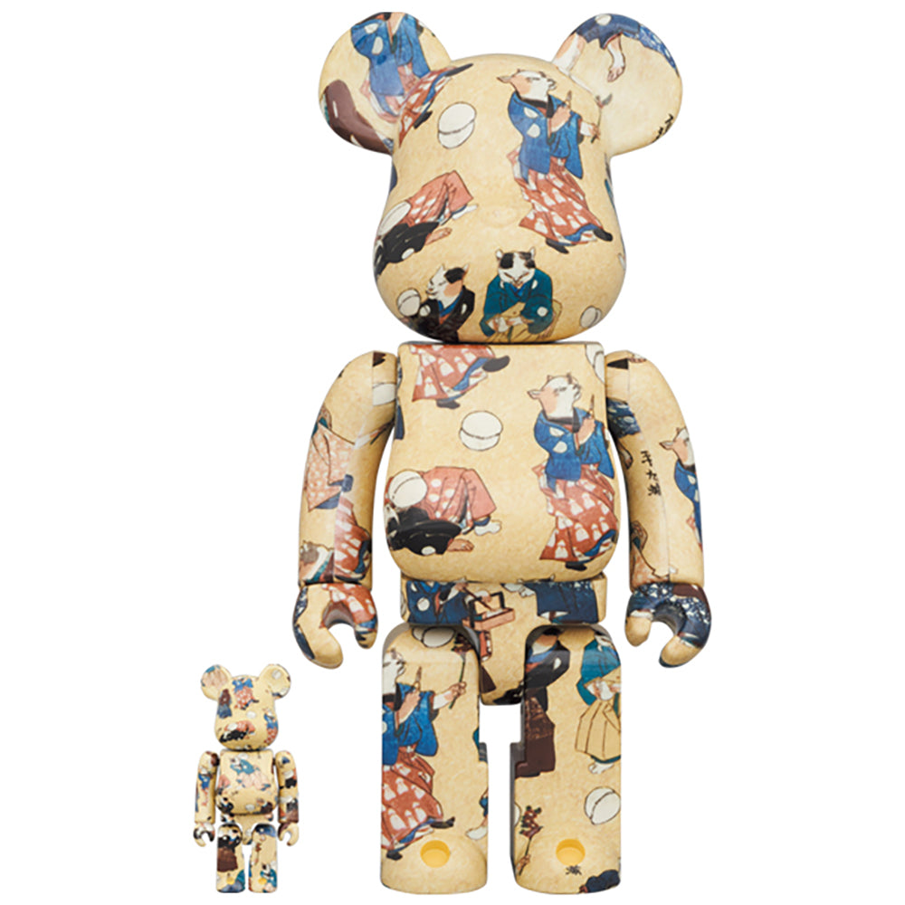 BE@RBRICK 歌川国芳 「流行猫の曲鞠」100％ & 400％_0