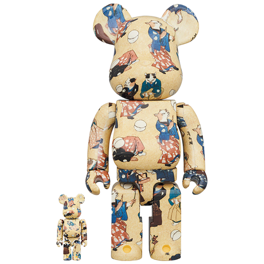 BE@RBRICK 歌川国芳 「流行猫の曲鞠」100％ & 400％