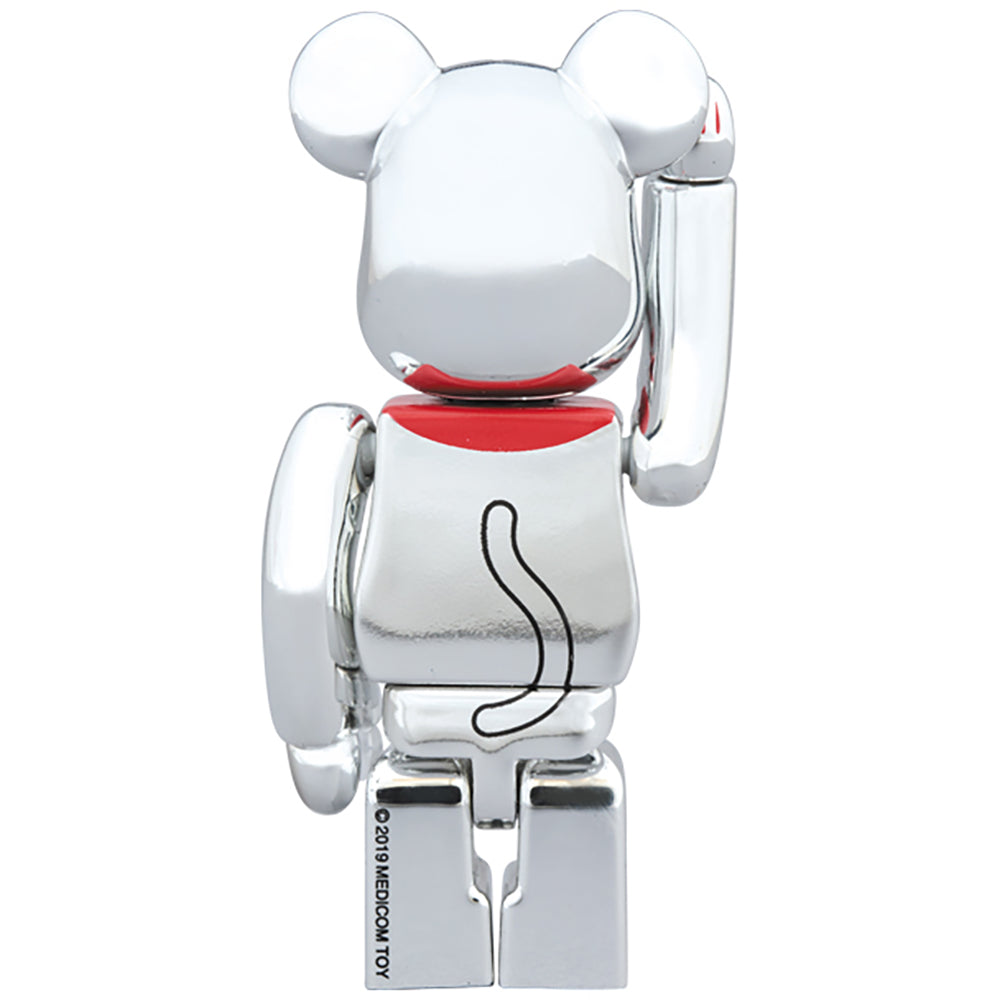 BE@RBRICK 招き猫 銀メッキ四 100％_1