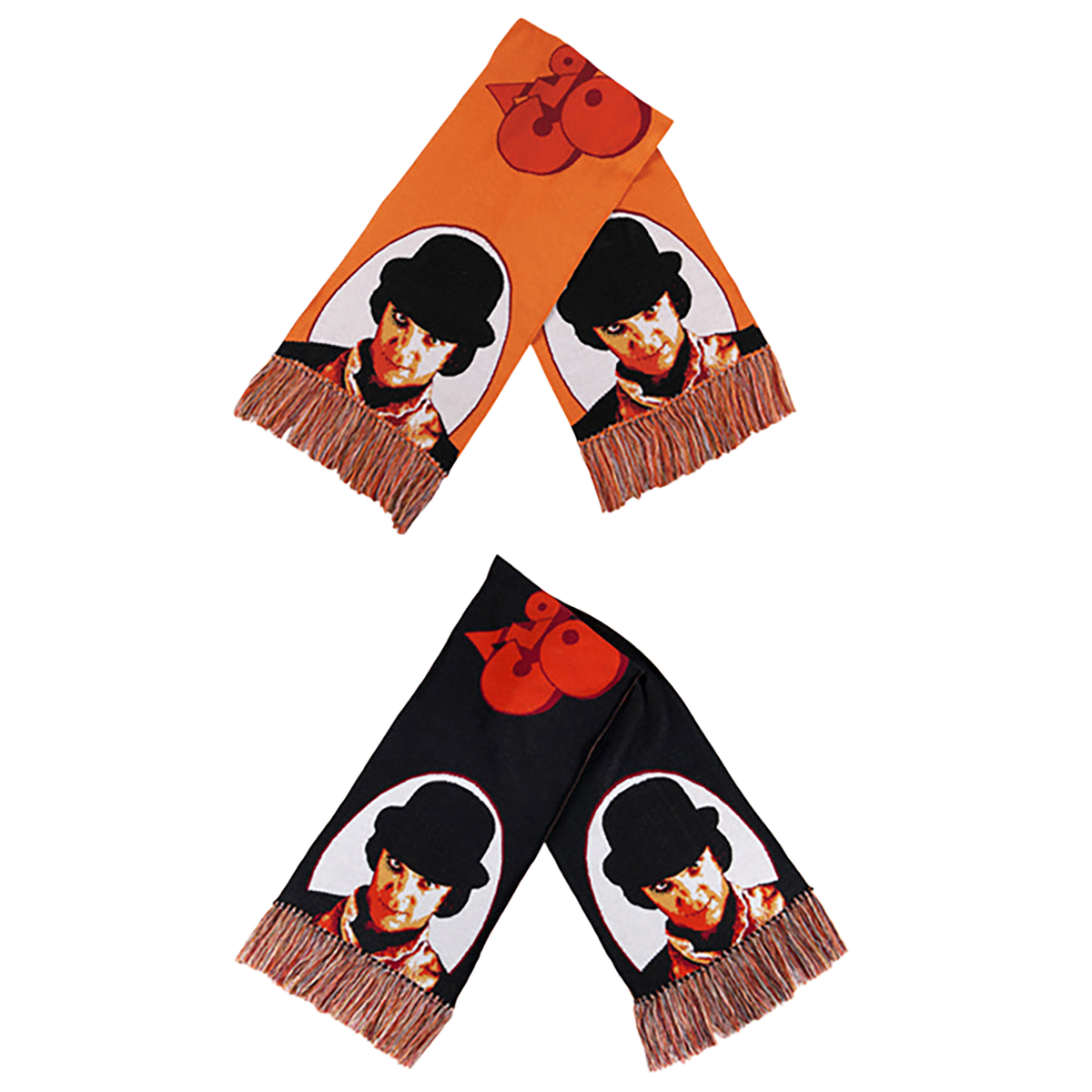 KNIT GANG COUNCIL "A CLOCKWORK ORANGE" KNIT SCARF "ALEX" BLACK／ORANGE