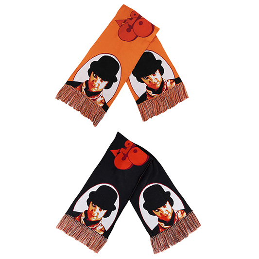 KNIT GANG COUNCIL "A CLOCKWORK ORANGE" KNIT SCARF "ALEX" BLACK／ORANGE