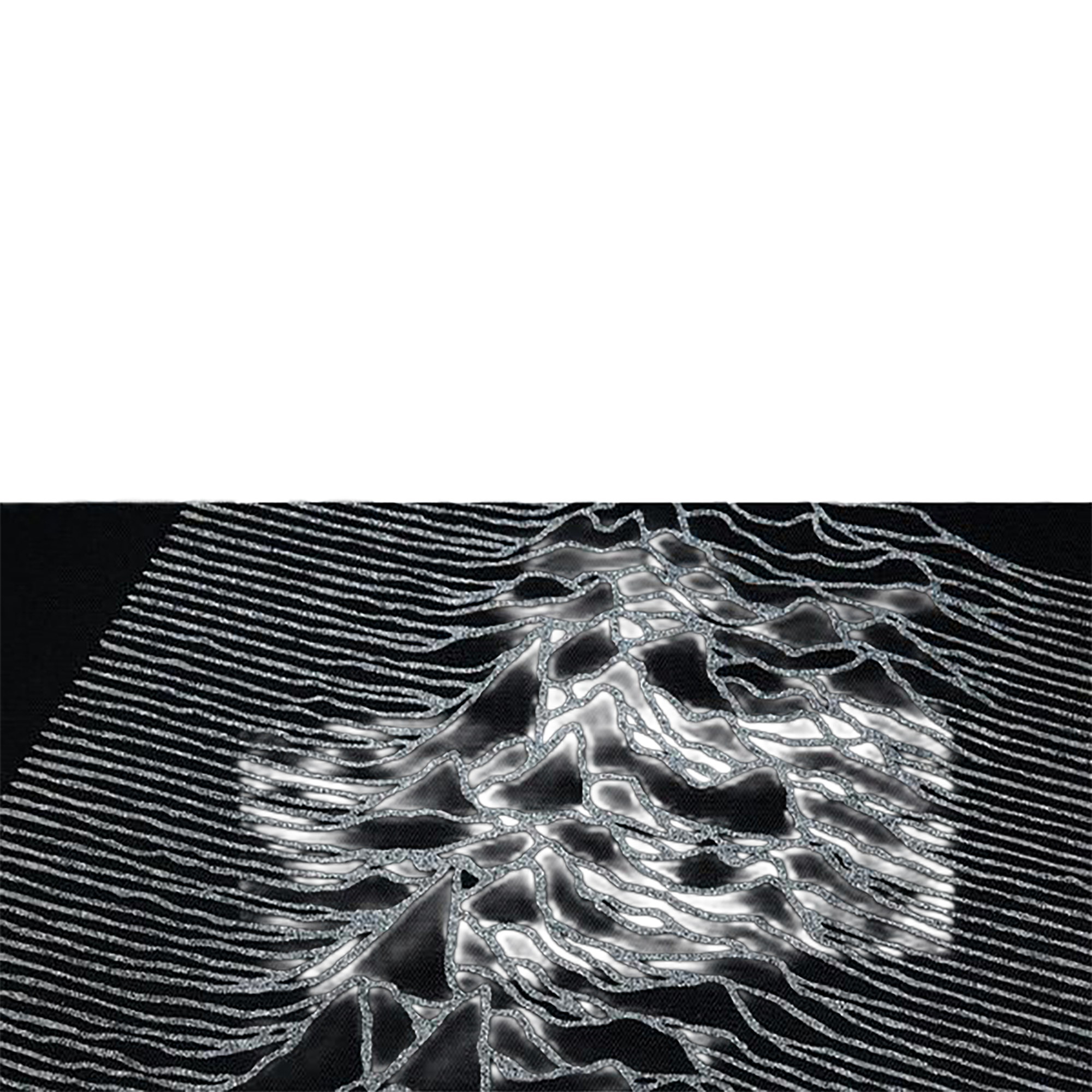REFLECTIVE PRINT TEE "UNKNOWN PLEASURES" 