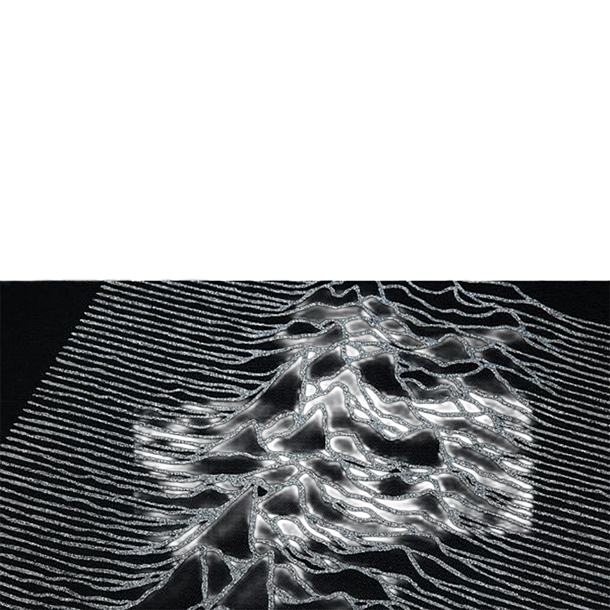 REFLECTIVE PRINT TEE "UNKNOWN PLEASURES" 