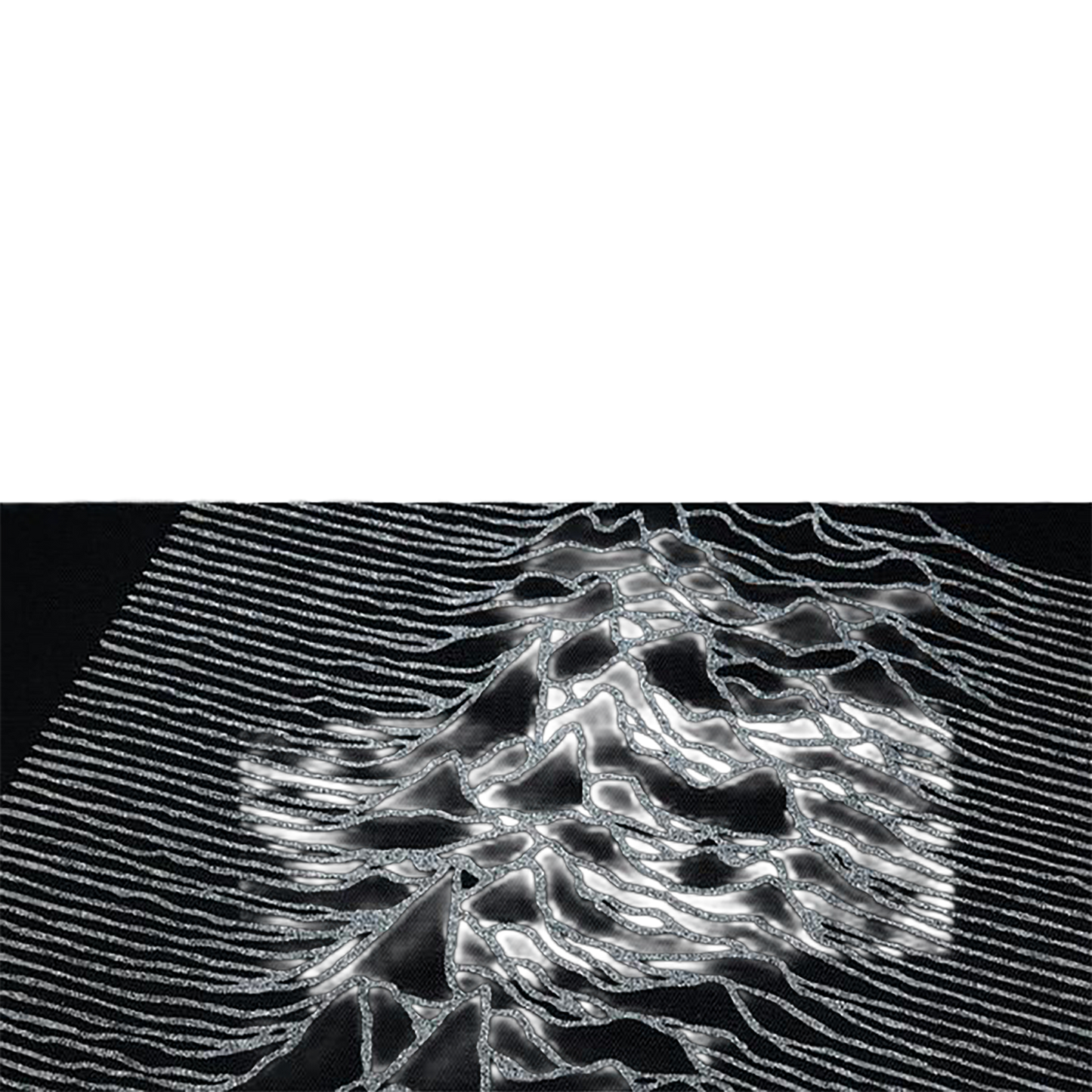REFLECTIVE PRINT TEE "UNKNOWN PLEASURES" 