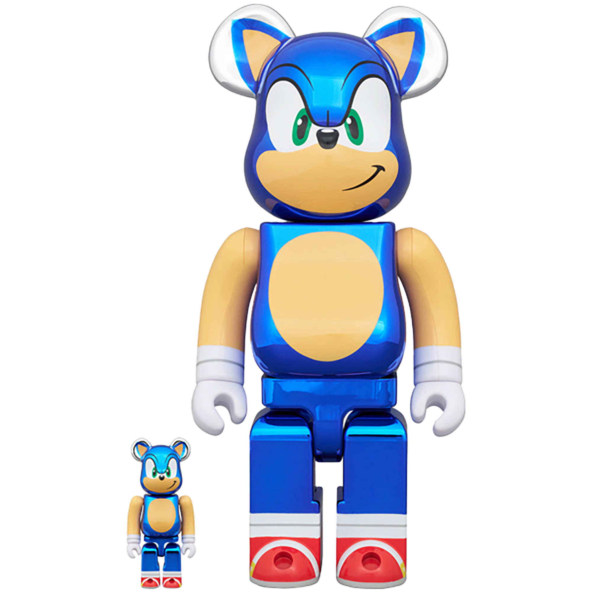 BE@RBRICK SONIC THE HEDGEHOG CHROME Ver. 100％ & 400％