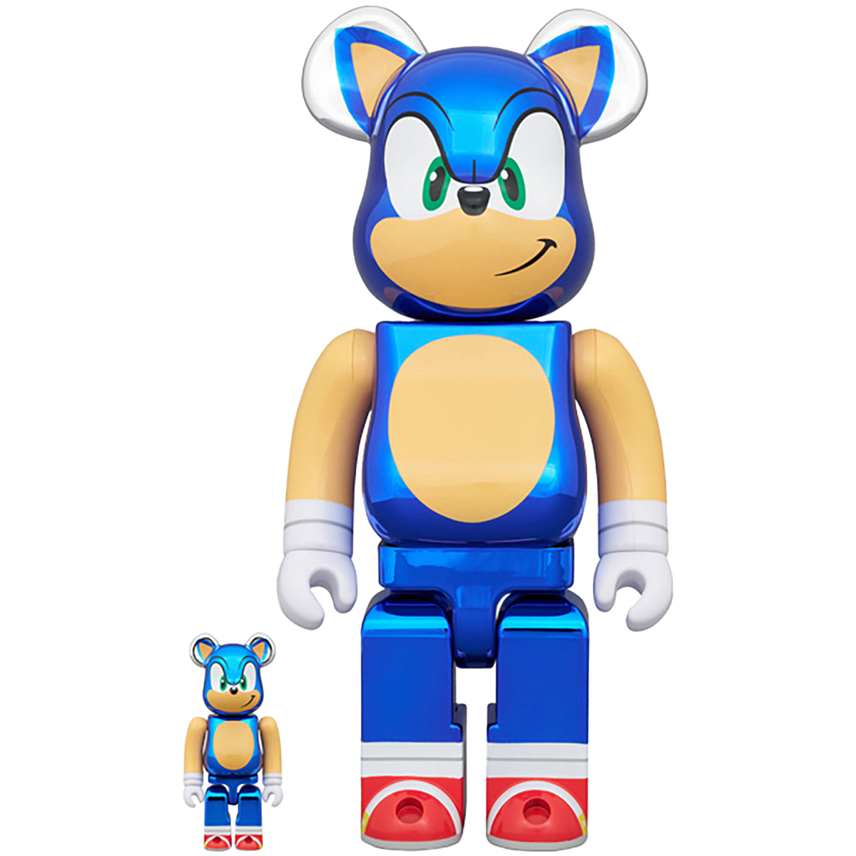 BE@RBRICK SONIC THE HEDGEHOG CHROME Ver. 100％ & 400％ | MEDICOM