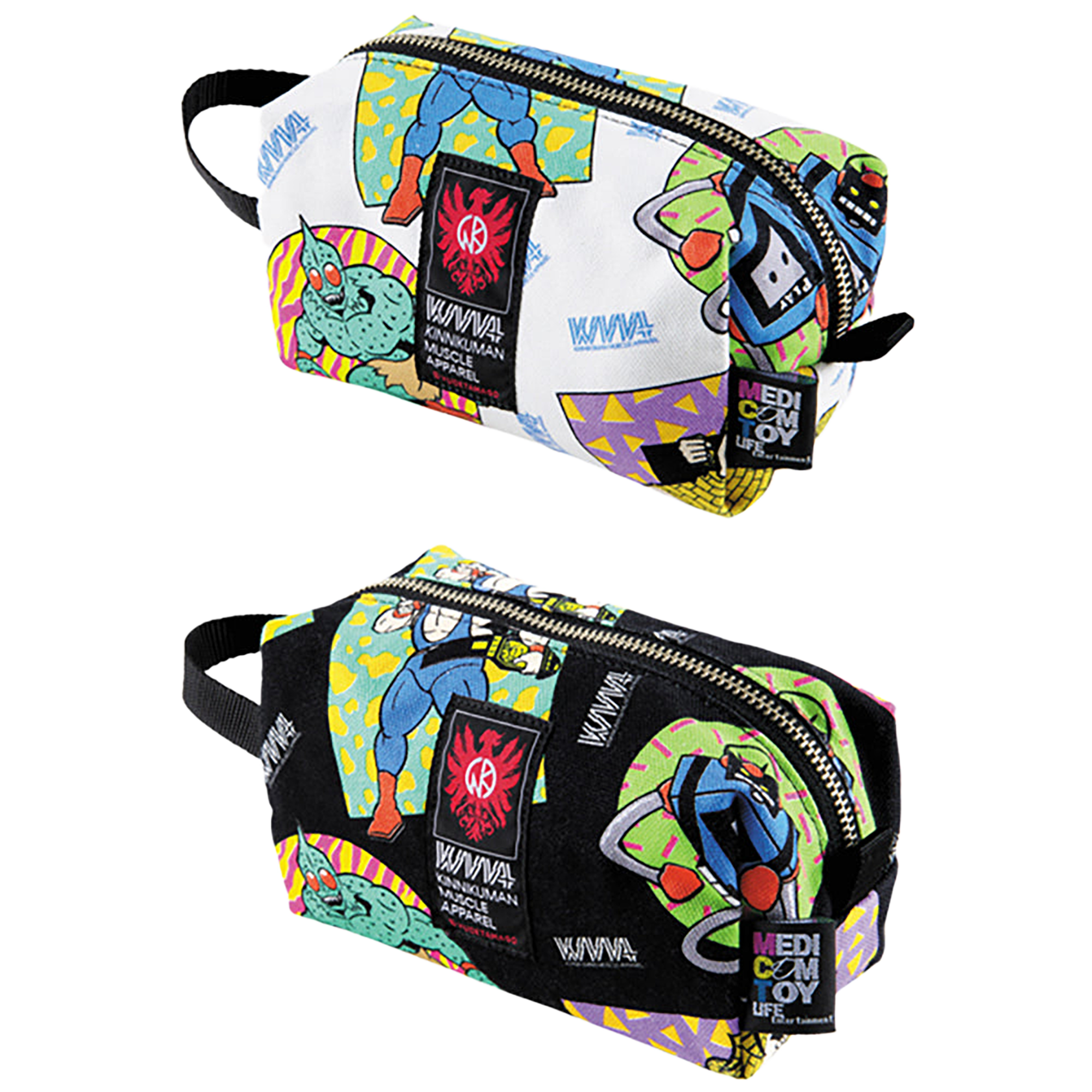 MLE KINNIKUMAN シリーズ KINNIKUMAN TRAVEL POUCH WHITE/BLACK