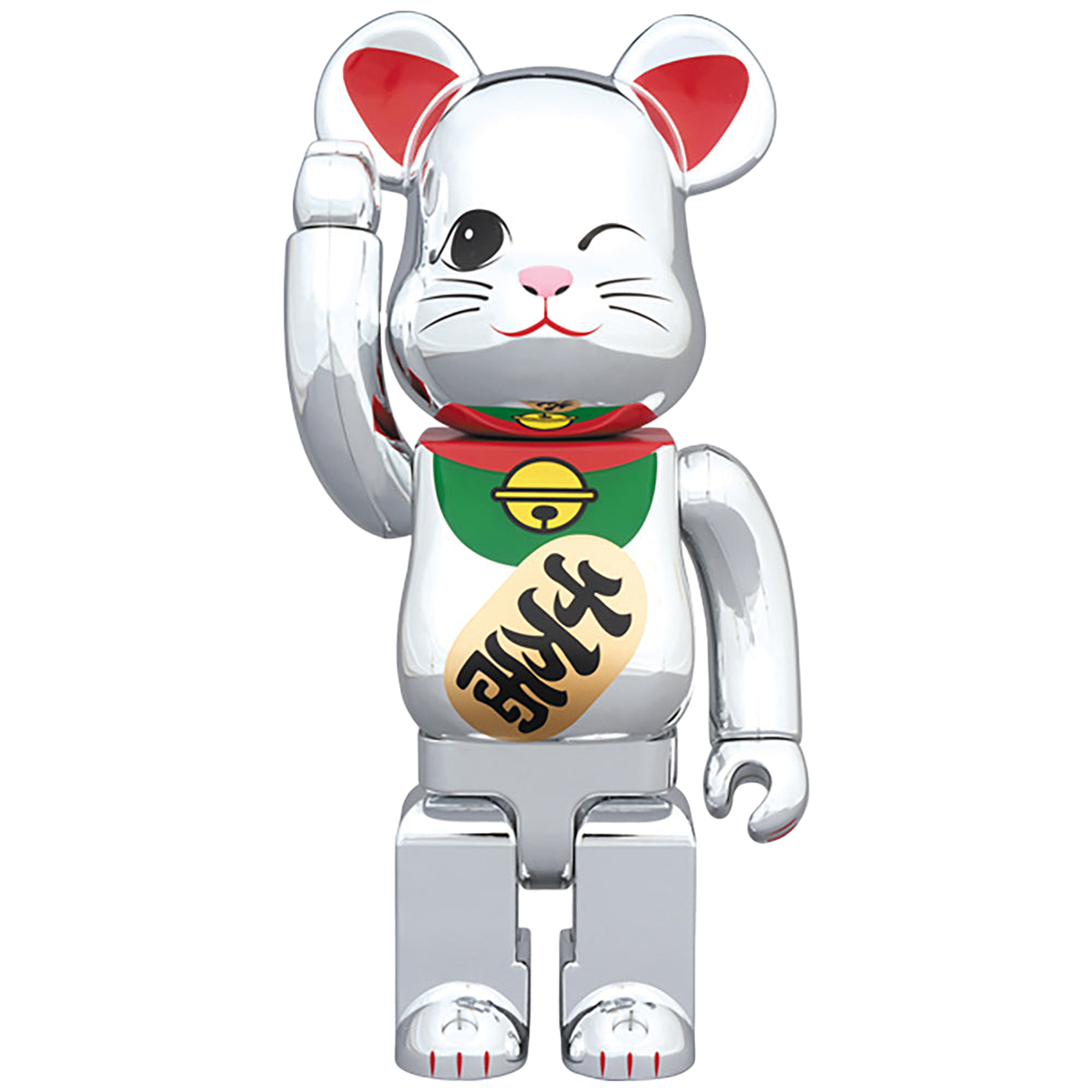 BE@RBRICK 招き猫 銀メッキ四 400％