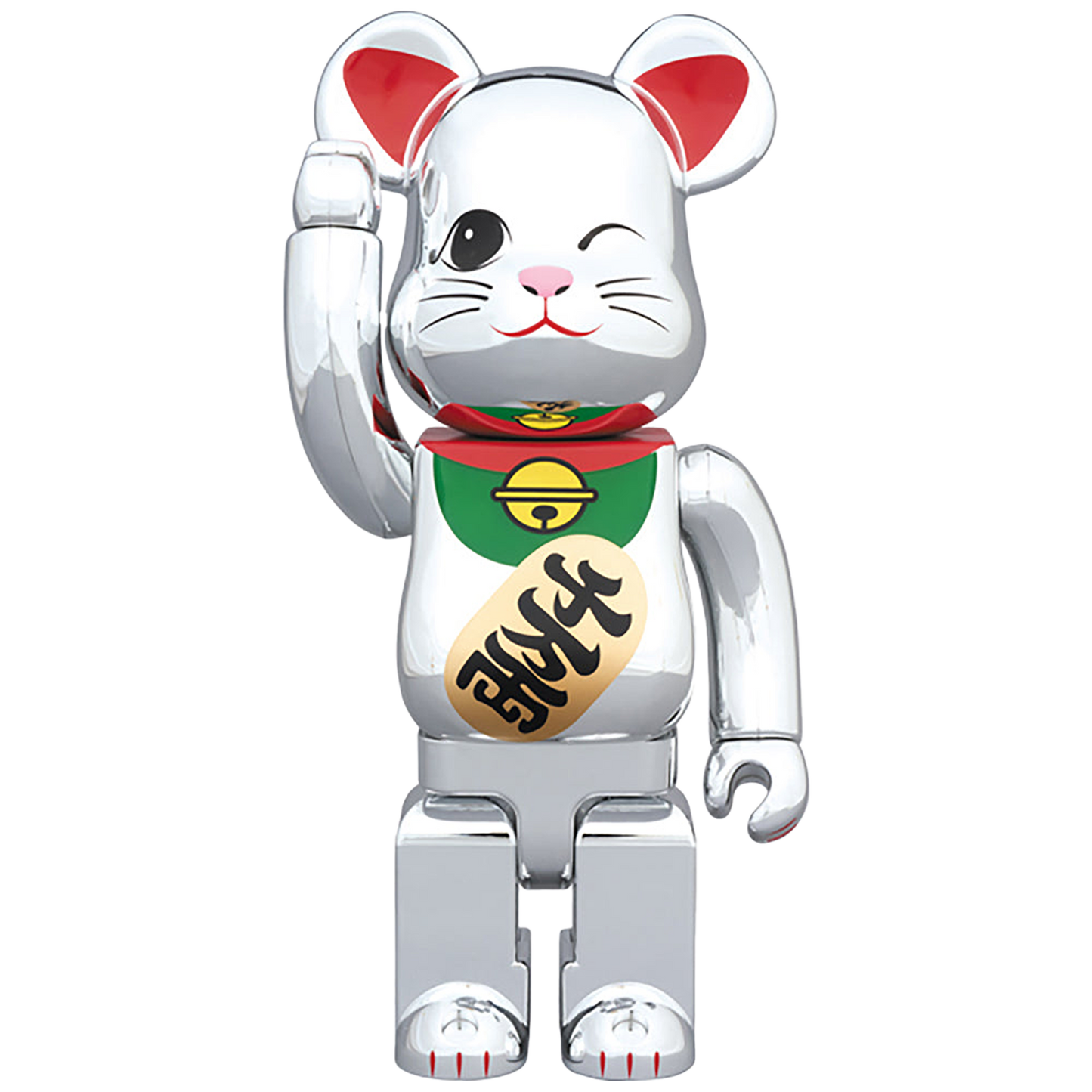 BE@RBRICK 招き猫 銀メッキ四 400％