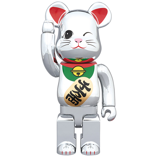 BE@RBRICK 招き猫 銀メッキ四 400％