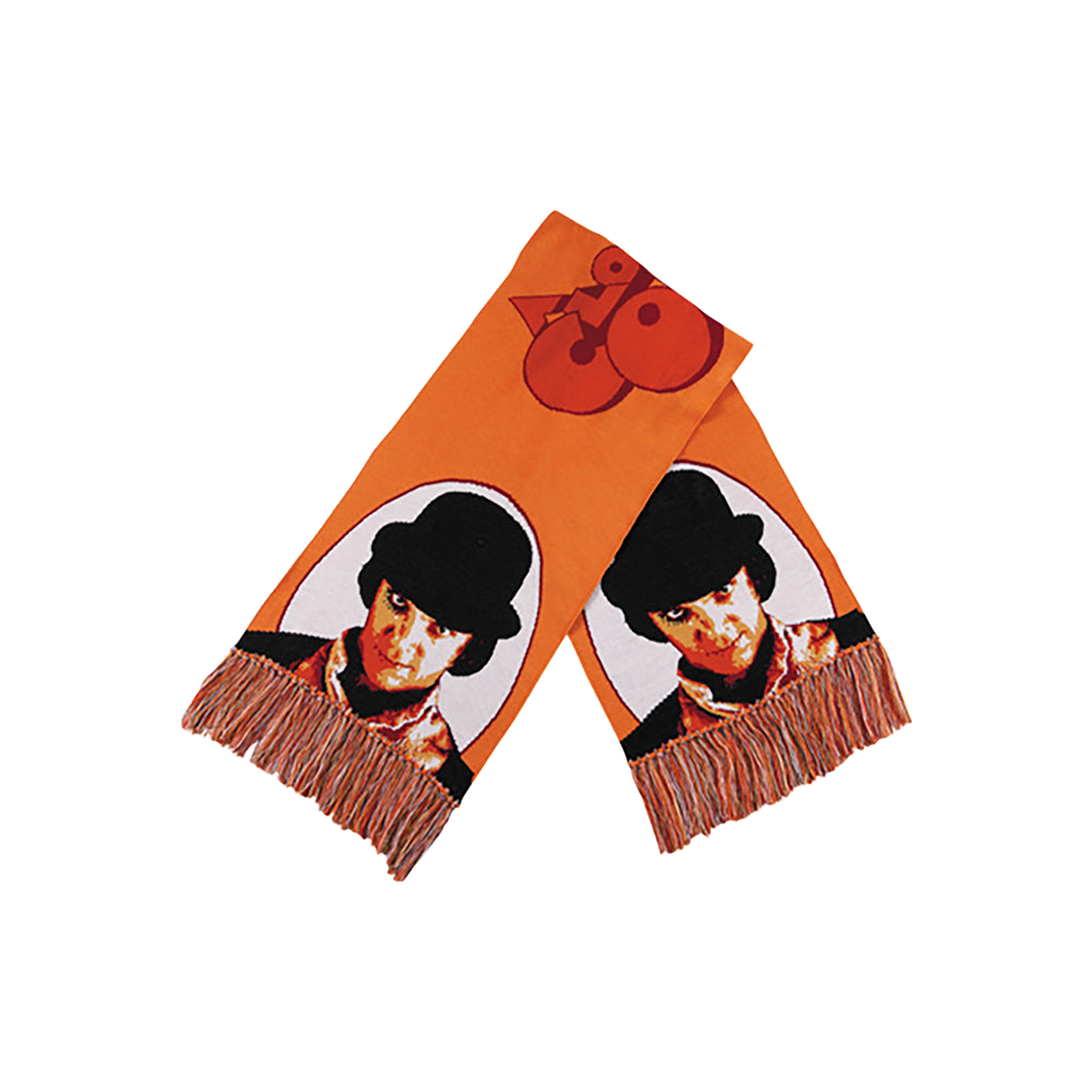 KNIT GANG COUNCIL "A CLOCKWORK ORANGE" KNIT SCARF "ALEX" BLACK／ORANGE