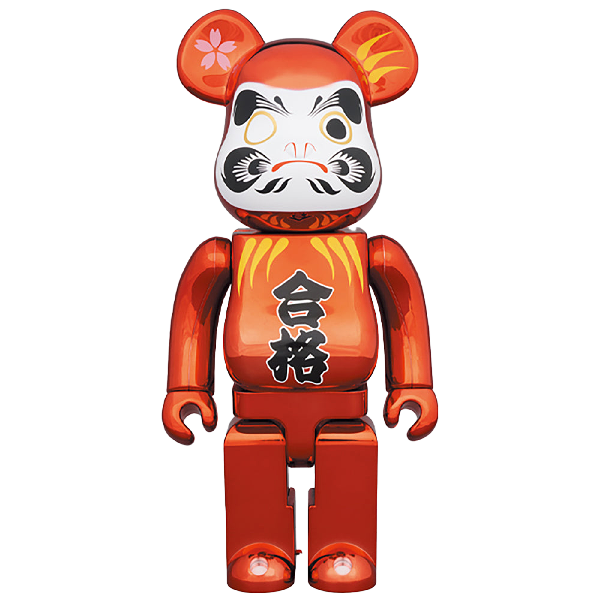 BE@RBRICK 達磨 合格 赤メッキ 400％