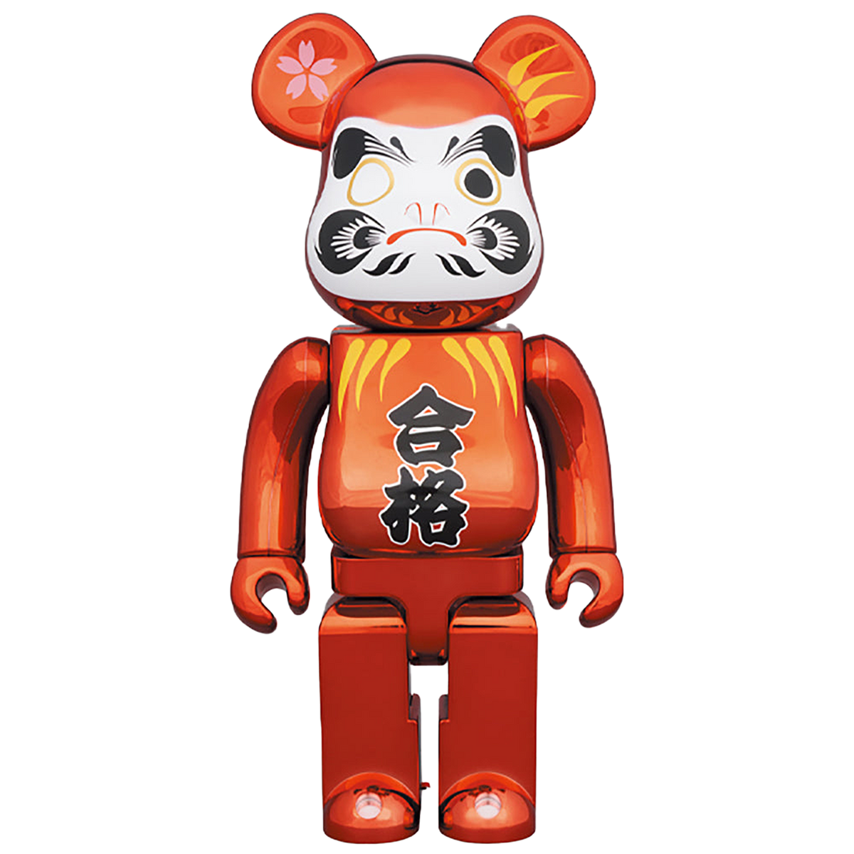 BE@RBRICK 達磨 合格 赤メッキ 400％