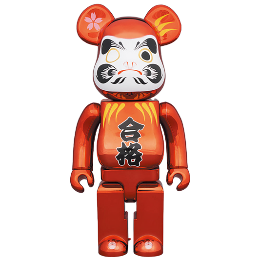 BE@RBRICK 達磨 合格 赤メッキ 400％